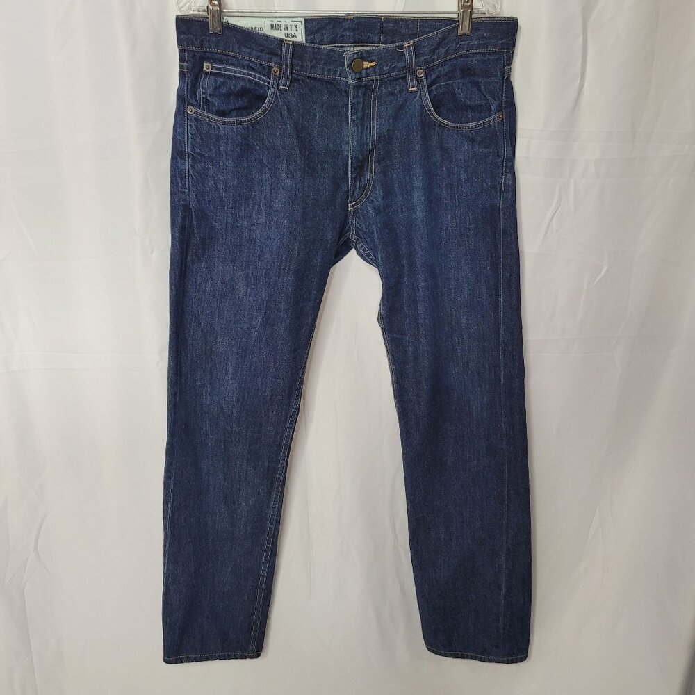 VTG Billy Reid Selvedge Men's Indigo Washed Straight Denim Jeans 35630 Sz 33X30